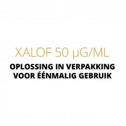 Xalof 50 µg/ml Oplossing in verpakking voor éénmalig gebruik